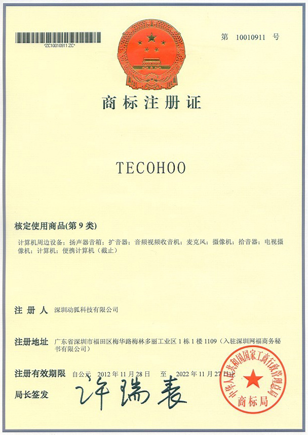 Tecohoo注冊商標